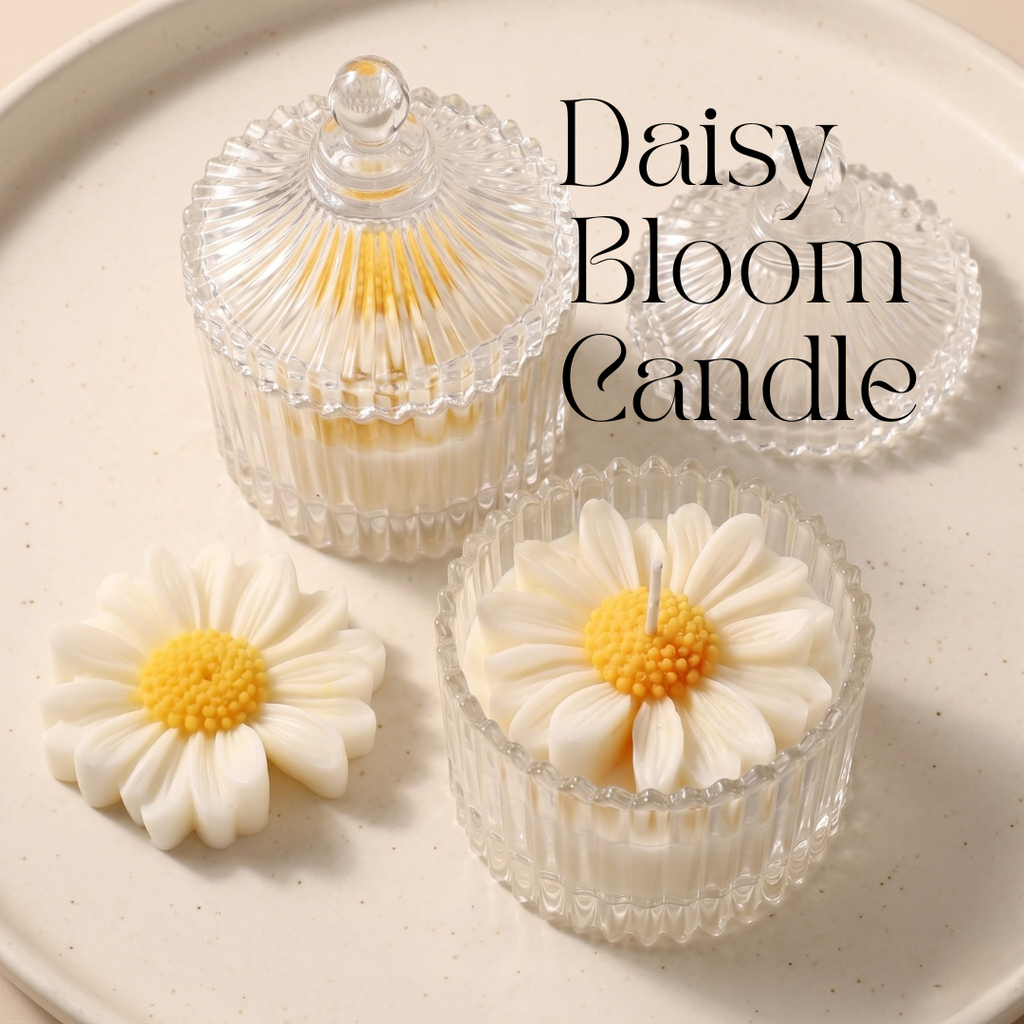 Daisy Bloom Crystal Candle