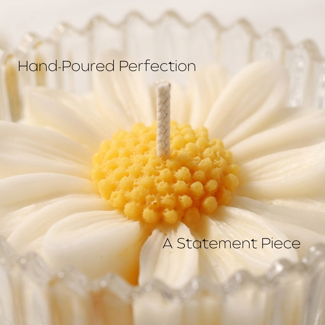 Daisy Bloom Crystal Candle