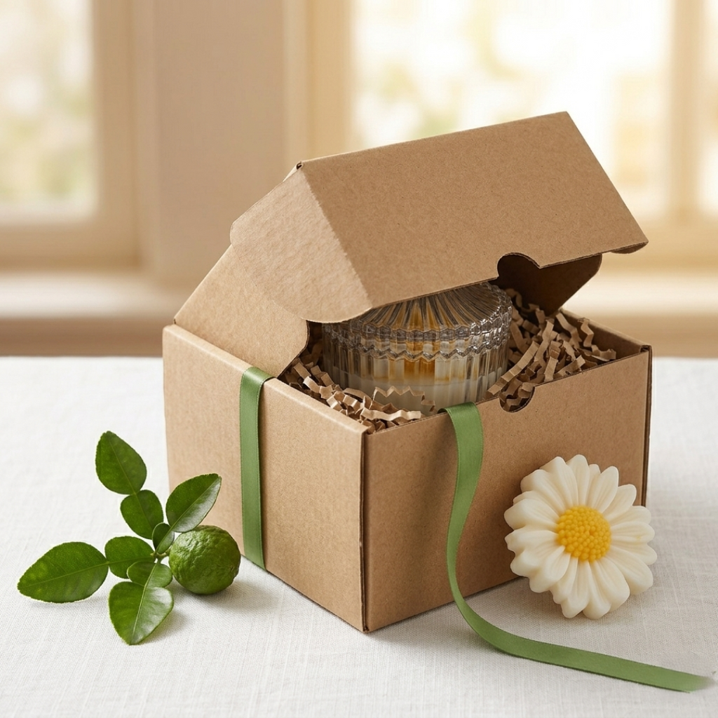 Daisy Bloom Crystal Candle
