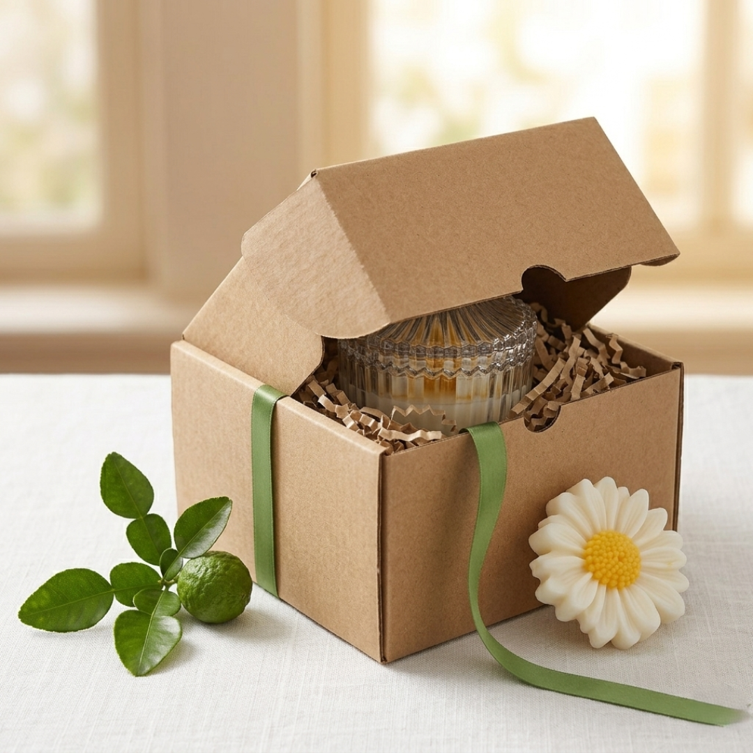 Daisy Bloom Crystal Candle
